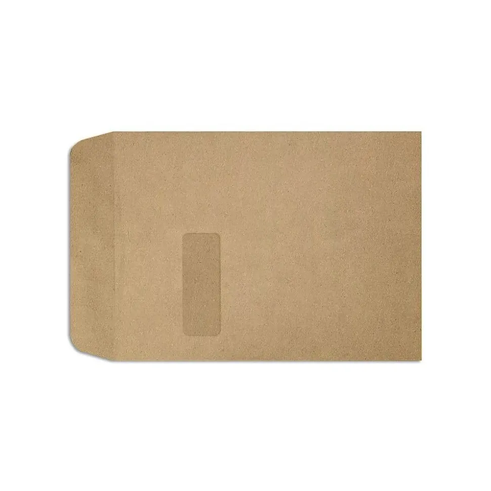 9" x 12" Open End Window Envelopes, Grocery Bag Brown | LUX Online