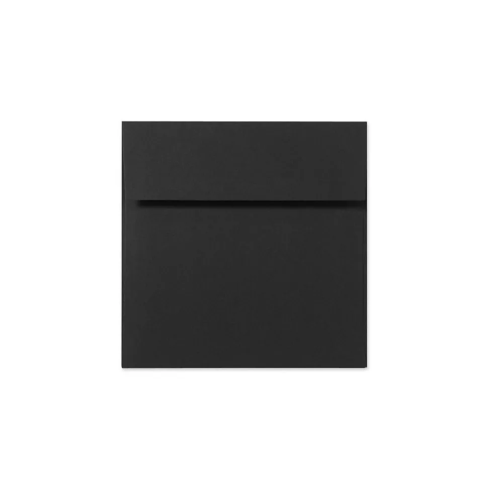 9 x 9 Square Envelopes, 50/Box, Midnight Black (F-8585-B-50) | LUX Best