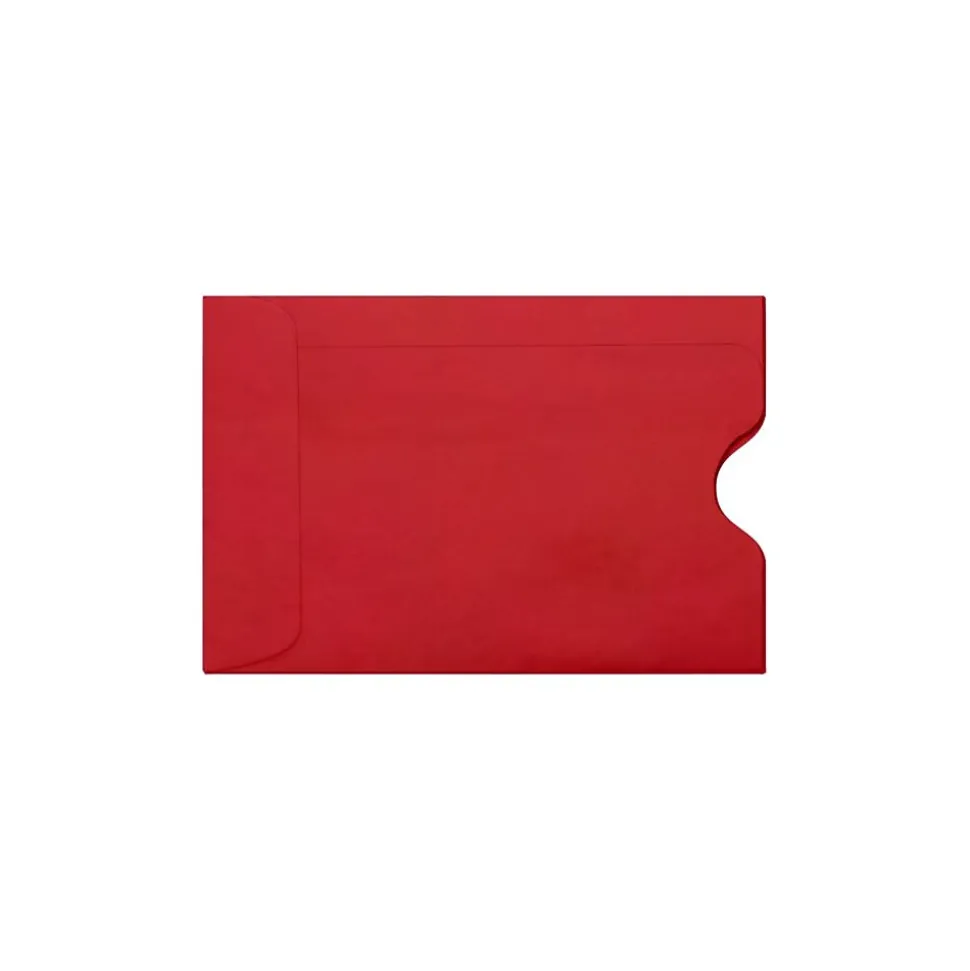 Credit Card Sleeve 2 3/8" x 3 1/2", 50/Pack, Ruby Red (-1801-18-50) | LUX Hot