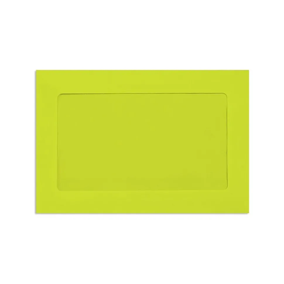 Full Face Window Envelopes Wasabi Green 6 x 9 inch 500/Pack | LUX Cheap