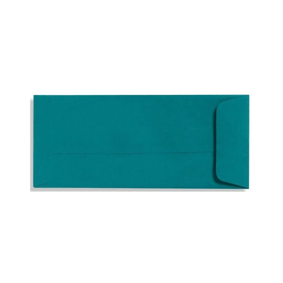 70lbs. 4 1/8" x 9 1/2" #10 Open End Envelopes, Teal Blue, 250/BX | LUX New