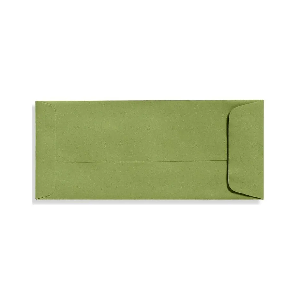 70lbs. 4 1/8" x 9 1/2" #10 Open End Envelopes W/Glue, Avocado Green, 250/BX | LUX Discount