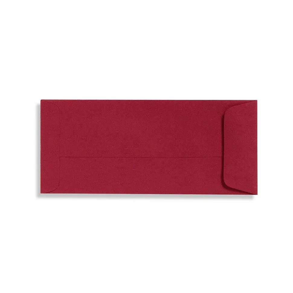 70lbs. 4 1/8" x 9 1/2" #10 Open End Envelopes W/Glue, Garnet Red, 250/BX | LUX Cheap