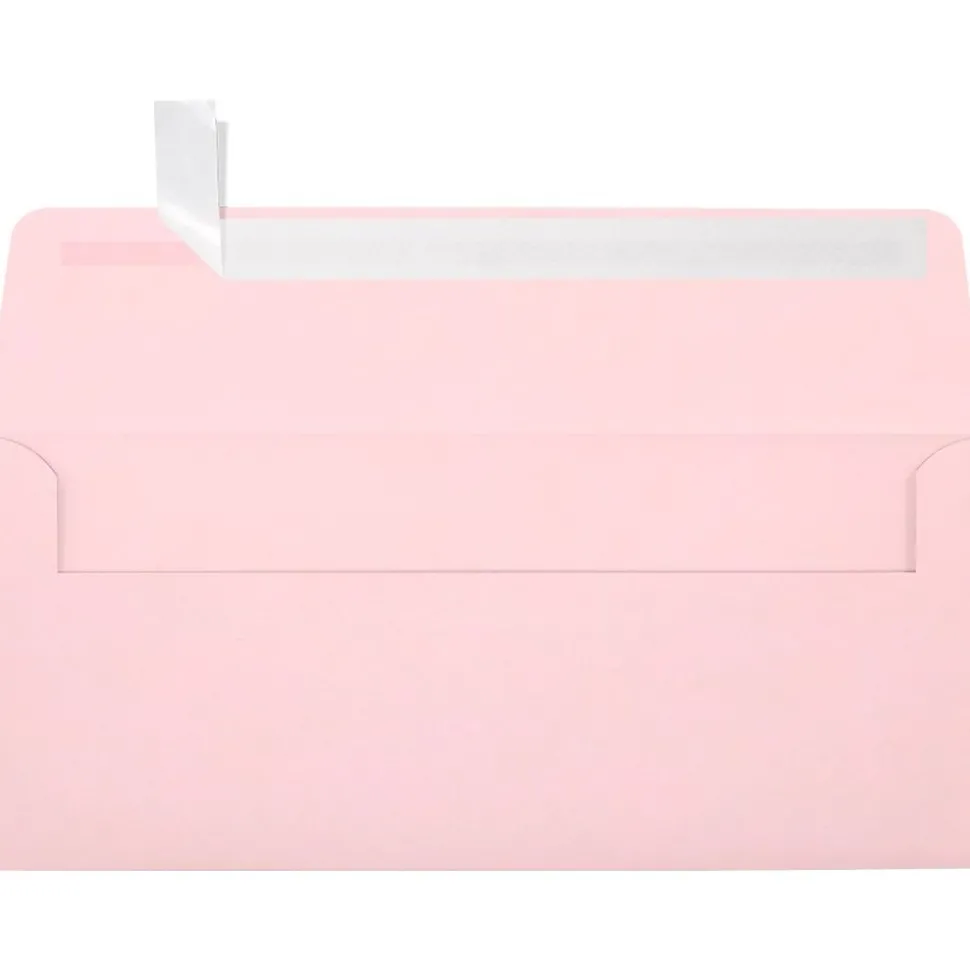 70lbs. 4 1/8" x 9 1/2" #10 Square Flap Envelopes, Candy Pink, 500/BX | LUX Fashion