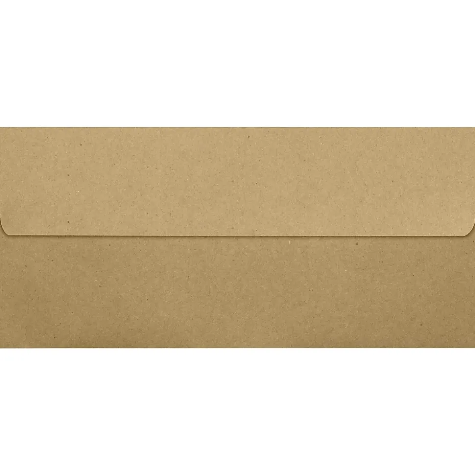 70lbs. 4 1/8" x 9 1/2" #10 Square Flap Envelopes, Grocery Bag Brown, 250/BX | LUX Best