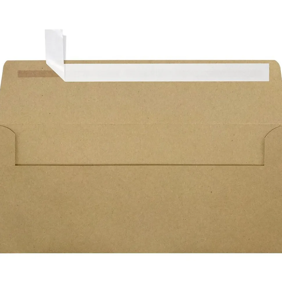 70lbs. 4 1/8" x 9 1/2" #10 Square Flap Envelopes, Grocery Bag Brown, 250/BX | LUX Best
