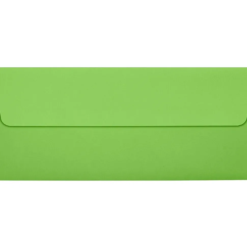 80lbs. 4 1/8" x 9 1/2" #10 Square Flap Envelopes, Limelight Green, 250/BX | LUX Clearance