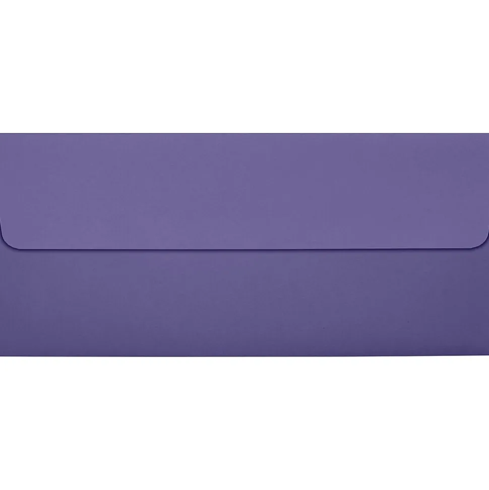 80lbs. 4 1/8" x 9 1/2" #10 Square Flap Envelopes, Wisteria Purple, 250/BX | LUX Best