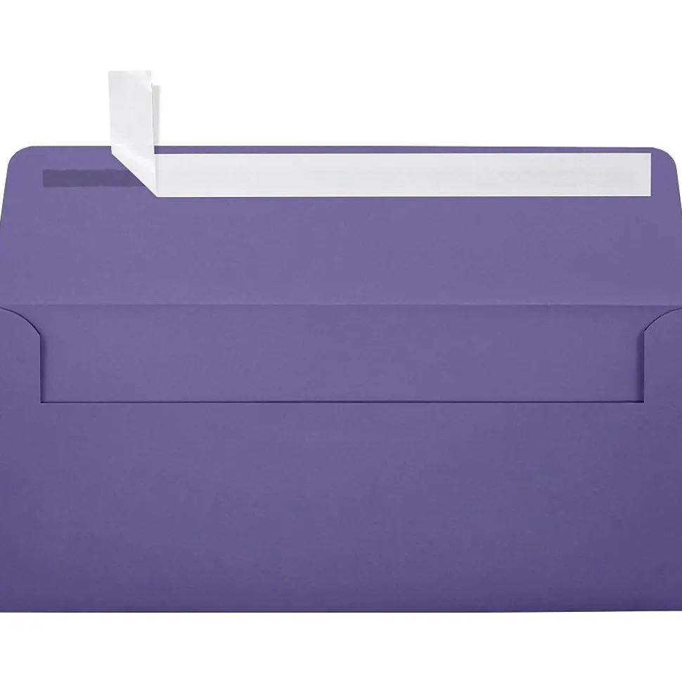 80lbs. 4 1/8" x 9 1/2" #10 Square Flap Envelopes, Wisteria Purple, 250/BX | LUX Best