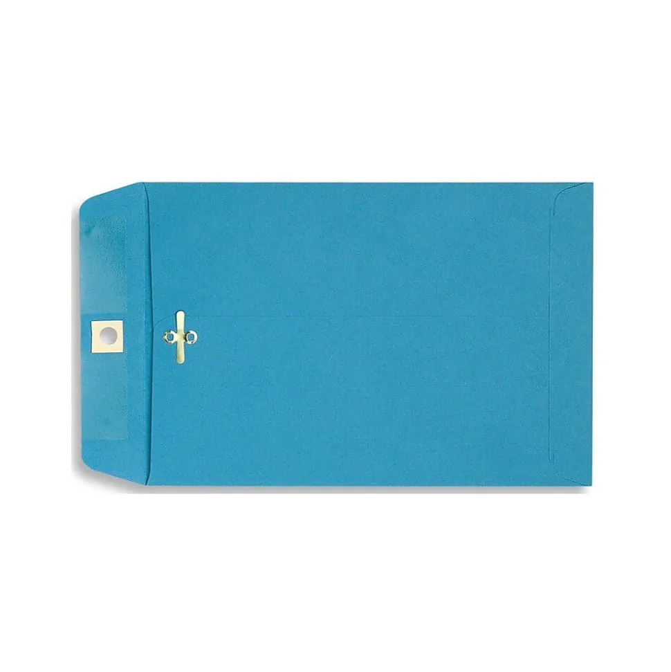 70lbs. 6" x 9" Clasp Envelopes, Bright Blue, 500/BX | LUX Flash Sale