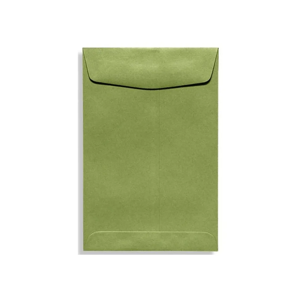 70lbs. 9" x 12" Open End Envelopes, Avocado Green, 250/BX | LUX Best Sale