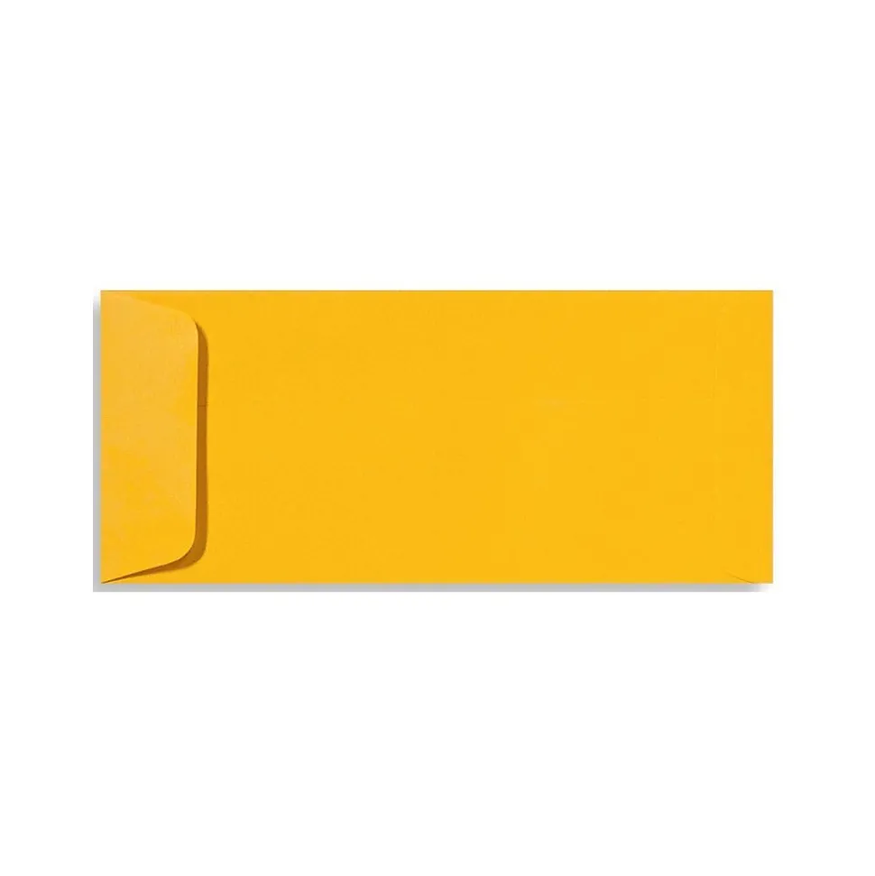 Moistenable Glue #10 Window Envelope, 4 1/2" x 9 1/2", Electric Yellow, 50/Pack (4261-20-50) | LUX Outlet