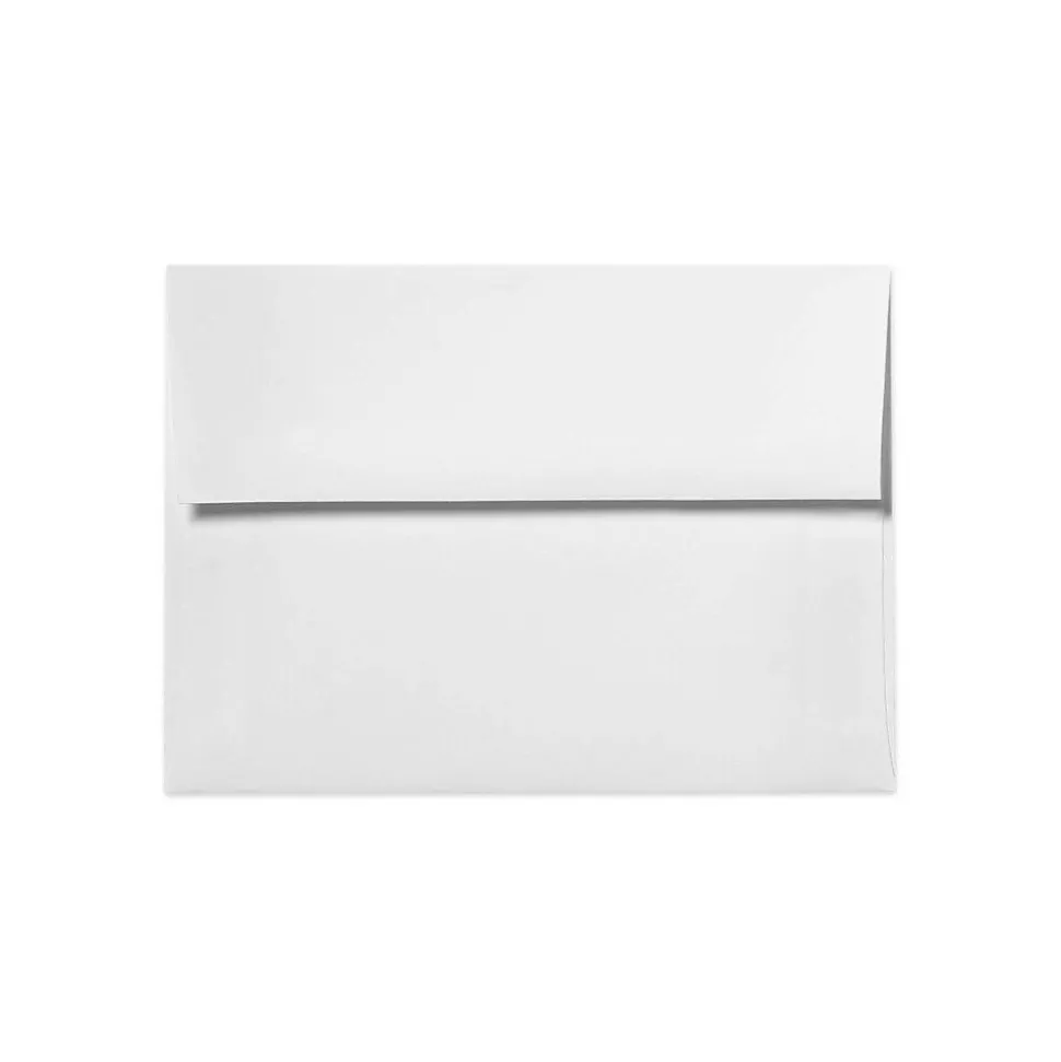 Moistenable Glue A2 Invitation Envelope, 5 3/4" x 4 3/8", Bright White, 1000/Box (72924-1000) | LUX Best