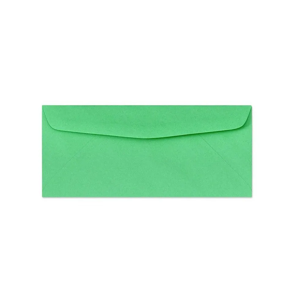 Moistenable Glue Security Tinted #10 Business Envelope, 4 1/2" x 9 1/2", Bright Green, 500/Box (4260-12-500) | LUX Shop