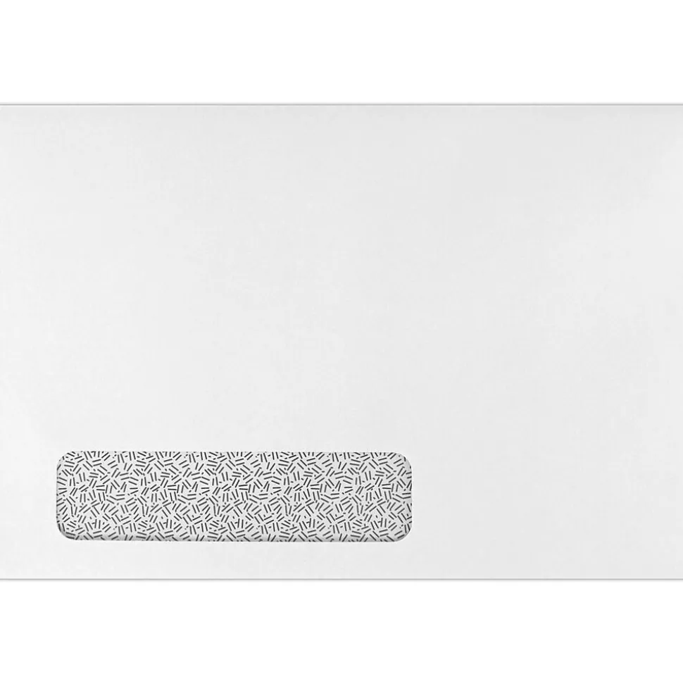 Moistenable Glue Security Tinted Booklet Window Envelope, 6" x 9", 24lb. White w/ Sec. Tint, 50/Pack (69BW-24WMI-50) | LUX Outlet