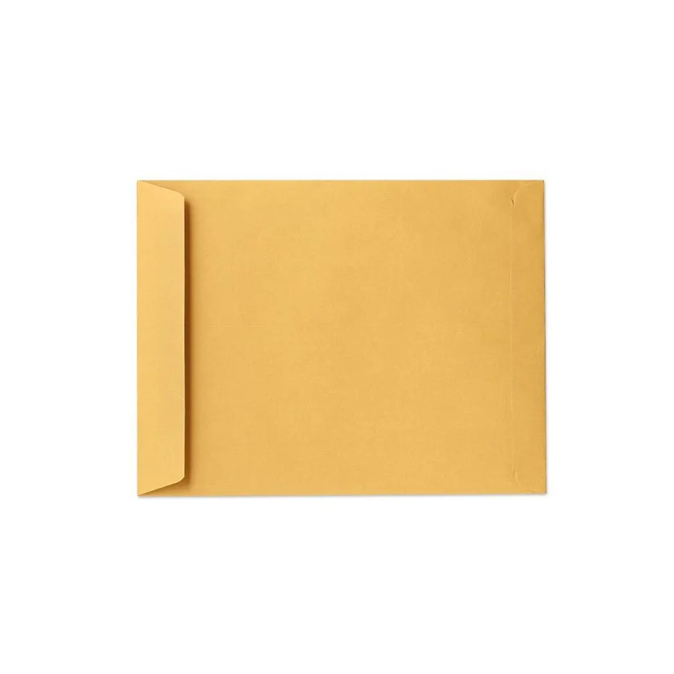 Open End Kraft Moistenable Glue #15 1/2 Catalog Envelope, 12" x 15 1/2", Brown, 50/Pack (93404-50) | LUX Sale