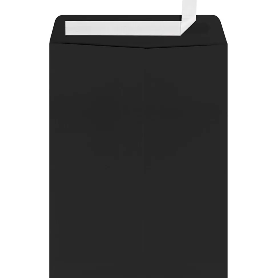 Open End Window Envelopes 9" x 12", Midnight Black, 50/Pack (-1590-B-50) | LUX Sale