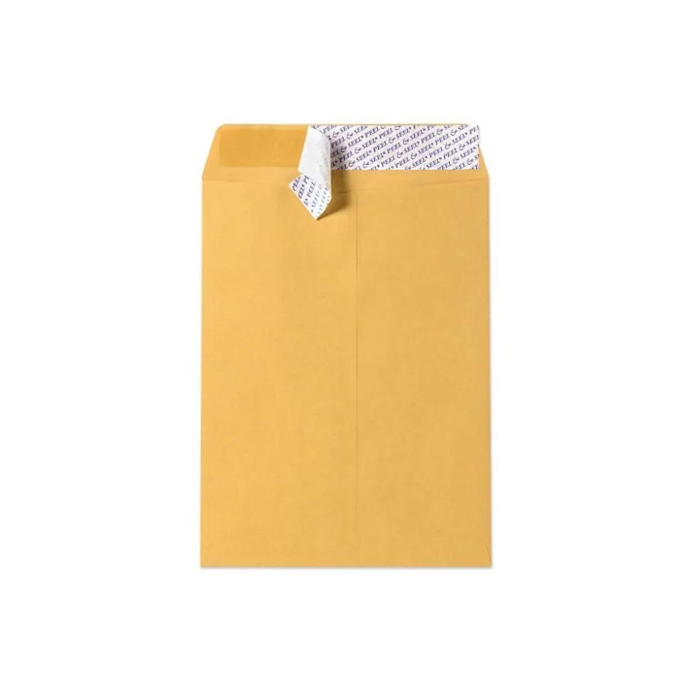 Peel & Seal Open End Self Seal #15 1/2 Kraft Catalog Envelope, 12" x 15 1/2", Brown, 50/Pack (75498-50) | LUX Outlet