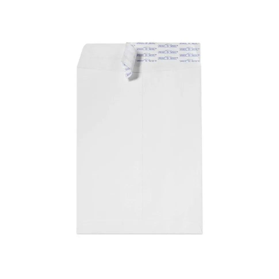 Peel & Seal Open End Self Seal #15 1/2 Kraft Catalog Envelope, 12" x 15 1/2", White, 50/Pack (17318-50) | LUX Store