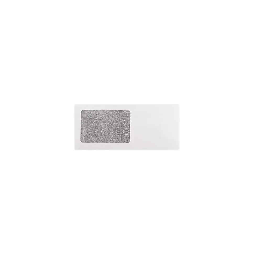 Security Tinted #10 Window Envelope, 4 1/2" x 9 1/2", White, 50/Pack (WS-3133-50) | LUX Cheap