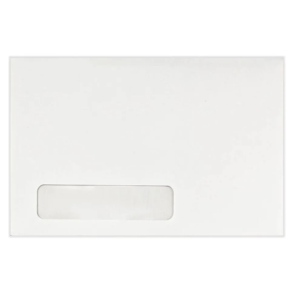 Self Seal Window Envelope, 6" x 9", Bright White, 500/Pack (22646-500) | LUX New