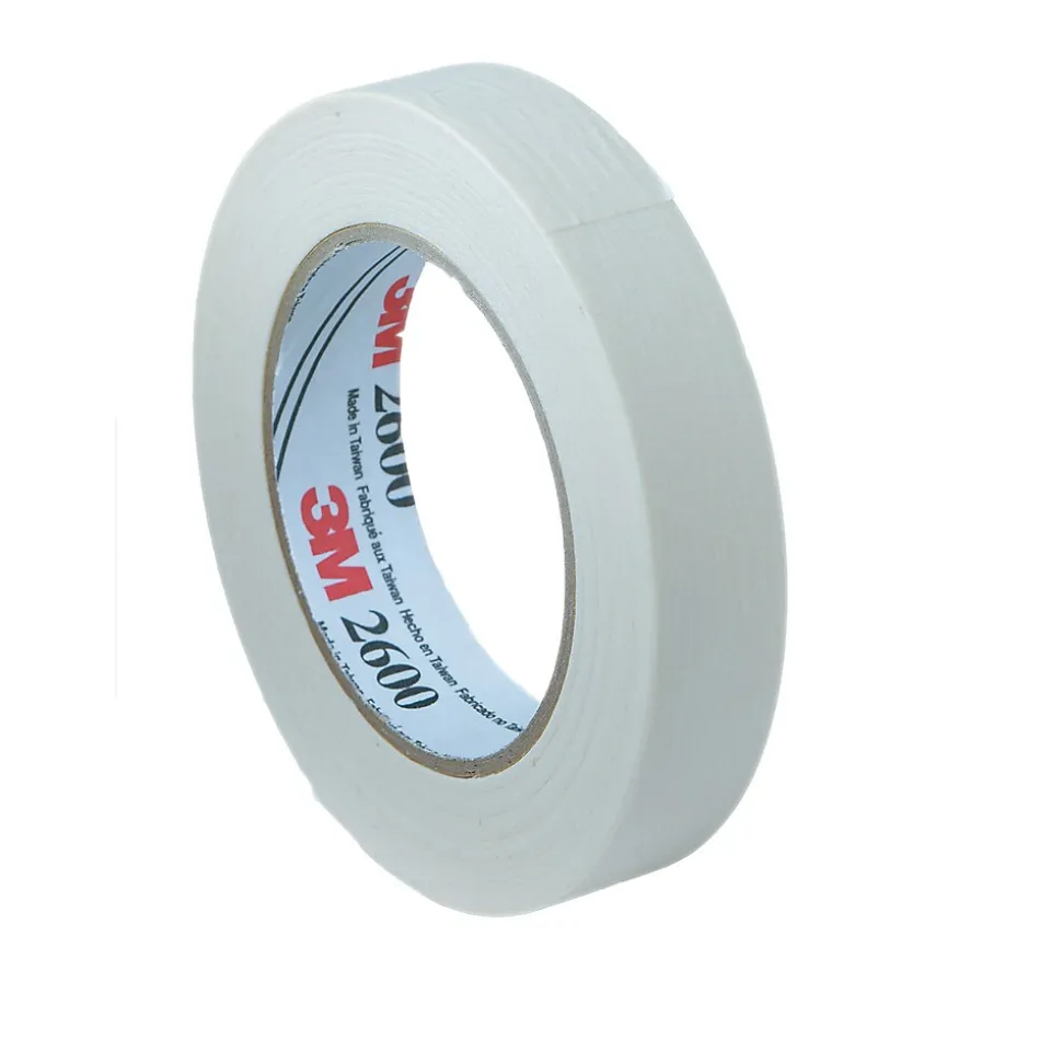 0.75" x 60 yds Masking Tape, White, 12 Rolls (MMM260018A-12) | 3M New