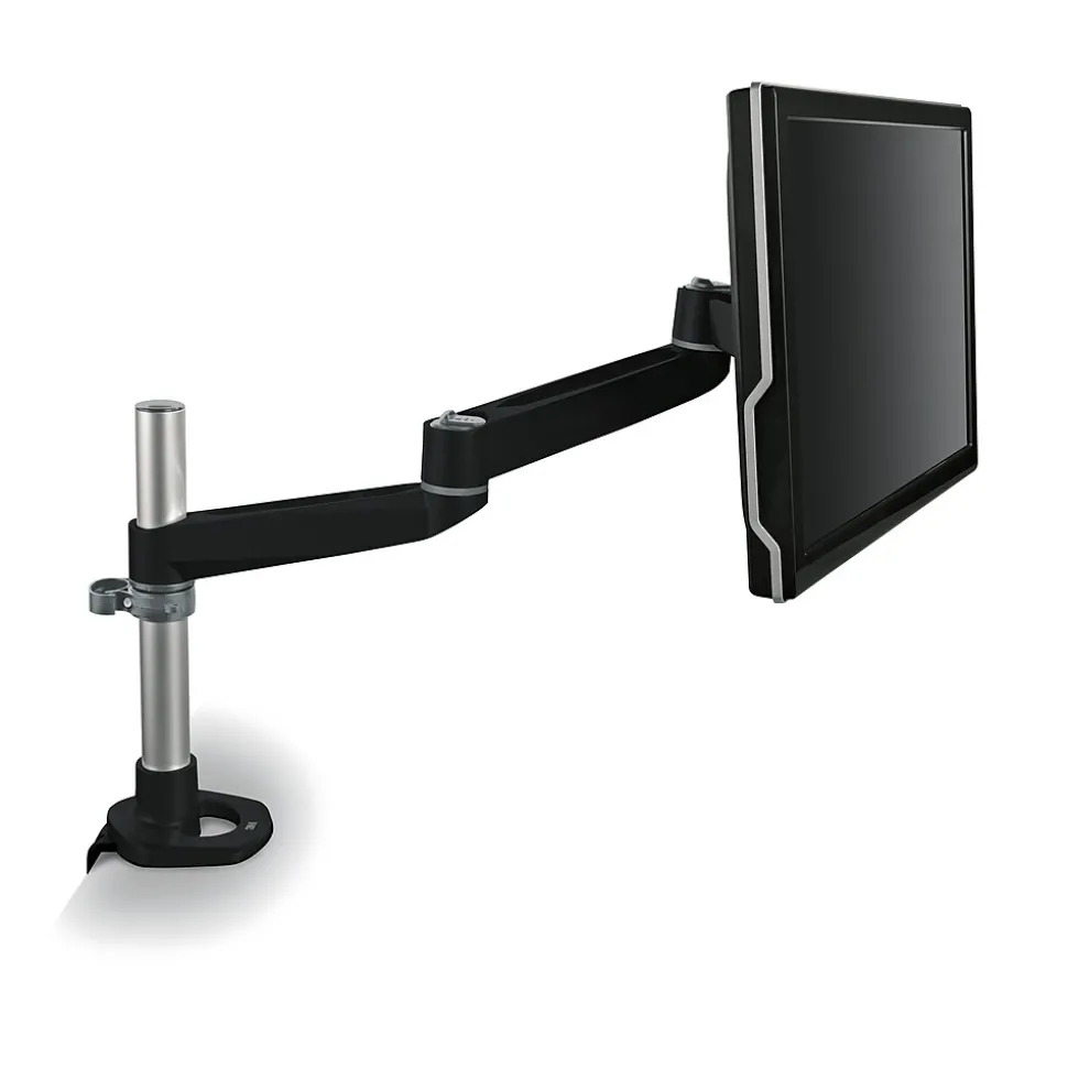 Dual-Swivel Monitor Arm, Up to 24" Monitor, Holds Up to 30 lbs., Black (MA140MB) | 3M Online