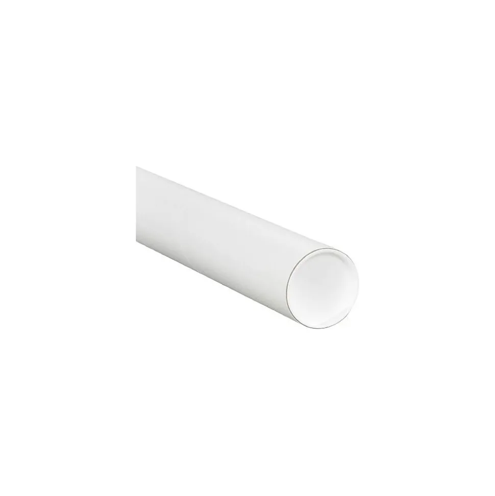 Mailing Tubes, White, 3" x 42", 24/Ct | The Packaging Wholesalers Best