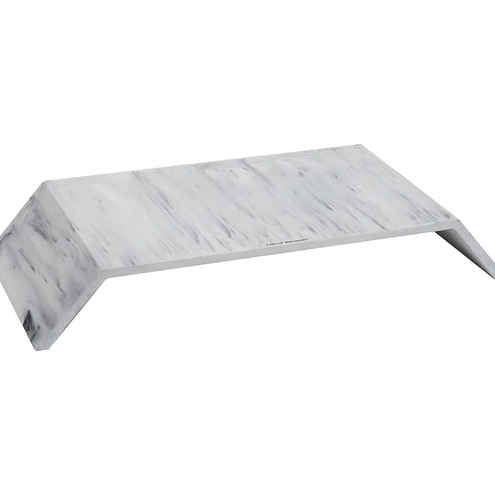 Contemporary Monitor Stand and Laptop Riser, White (MARMON-WHT) | Mind Reader Clearance