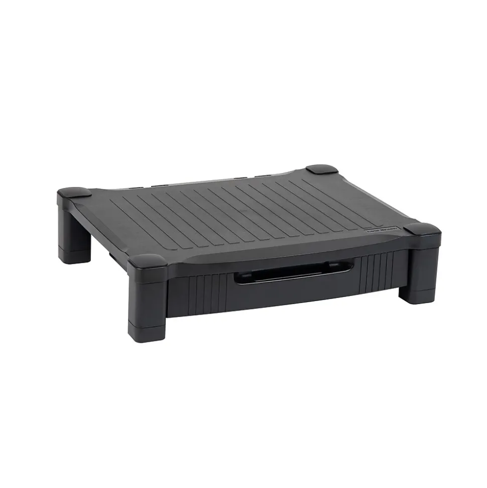 Monitor Stand Riser with Drawer Storage, Black (DRPLMONST-BLK) | Mind Reader Cheap