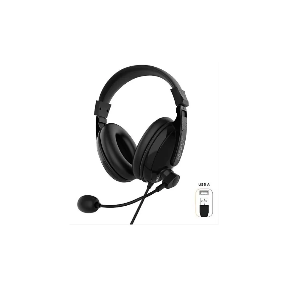 Deluxe Multimedia Stereo USB Headset Over Ear Black (HS3500SU) | Morpheus 360 Store