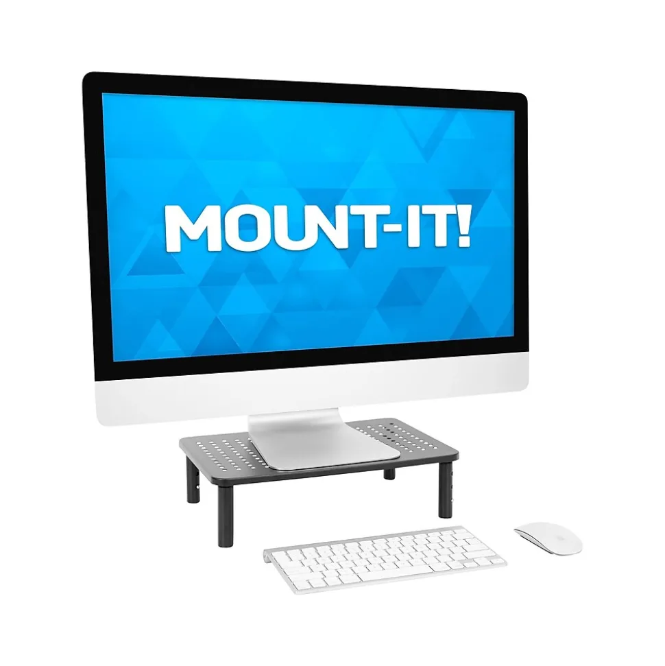 Adjustable Monitor Stand, Up to 32", Black (MI-7363) | Mount-It! Store