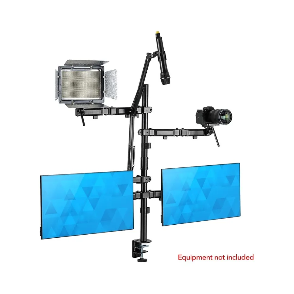 All-in-One Adjustable Studio Camera Setup Dual Mount, Up to 32", Black (MI-482) | Mount-It! Best Sale
