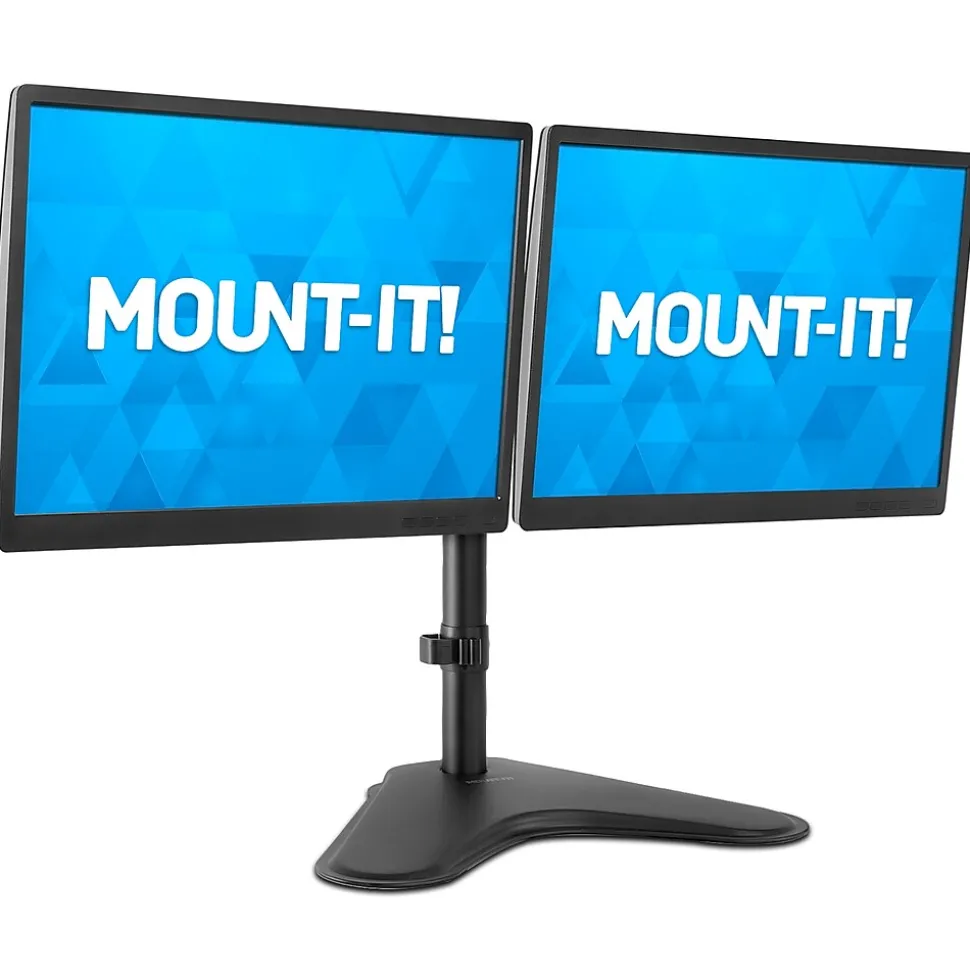 Dual Adjustable Monitor Arm, Up To 32", Black (MI-2781) | Mount-It! Discount