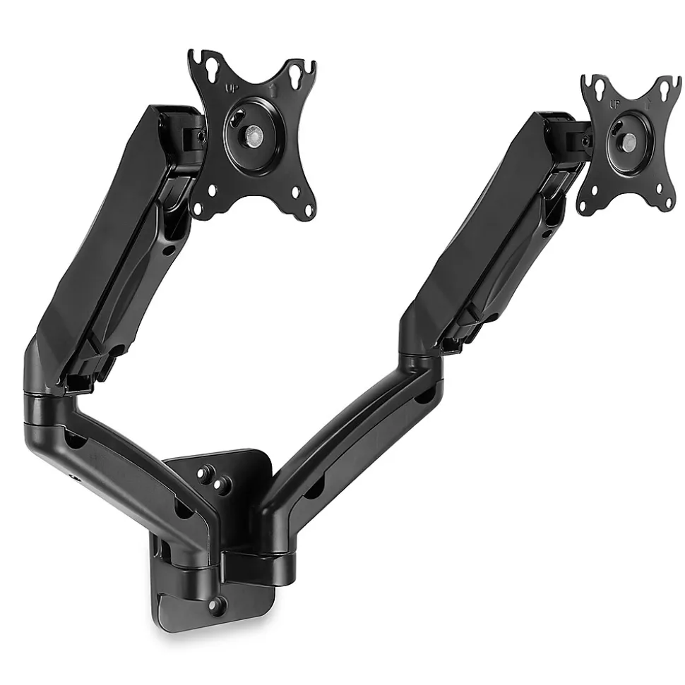 Dual Arm Monitor Wall Mount for 19" to 27" Displays, Black (MI-766) | Mount-It! Flash Sale