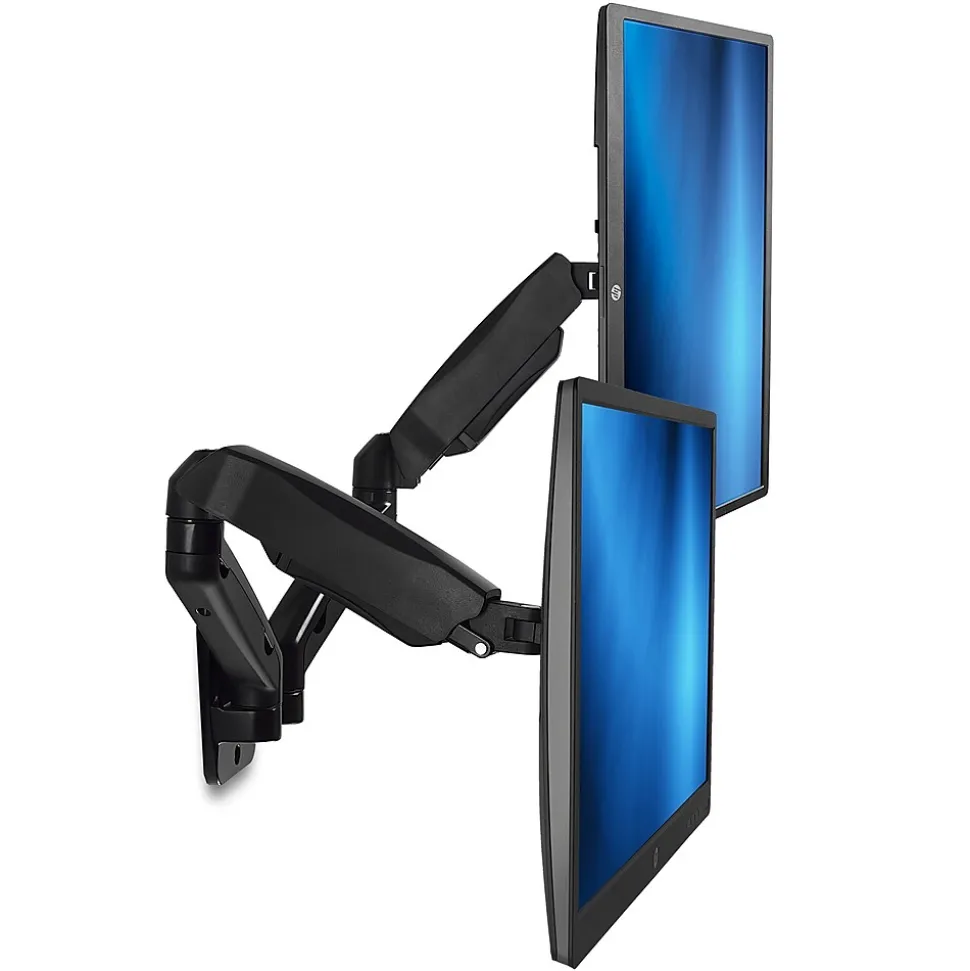 Dual Arm Monitor Wall Mount for 19" to 27" Displays, Black (MI-766) | Mount-It! Flash Sale