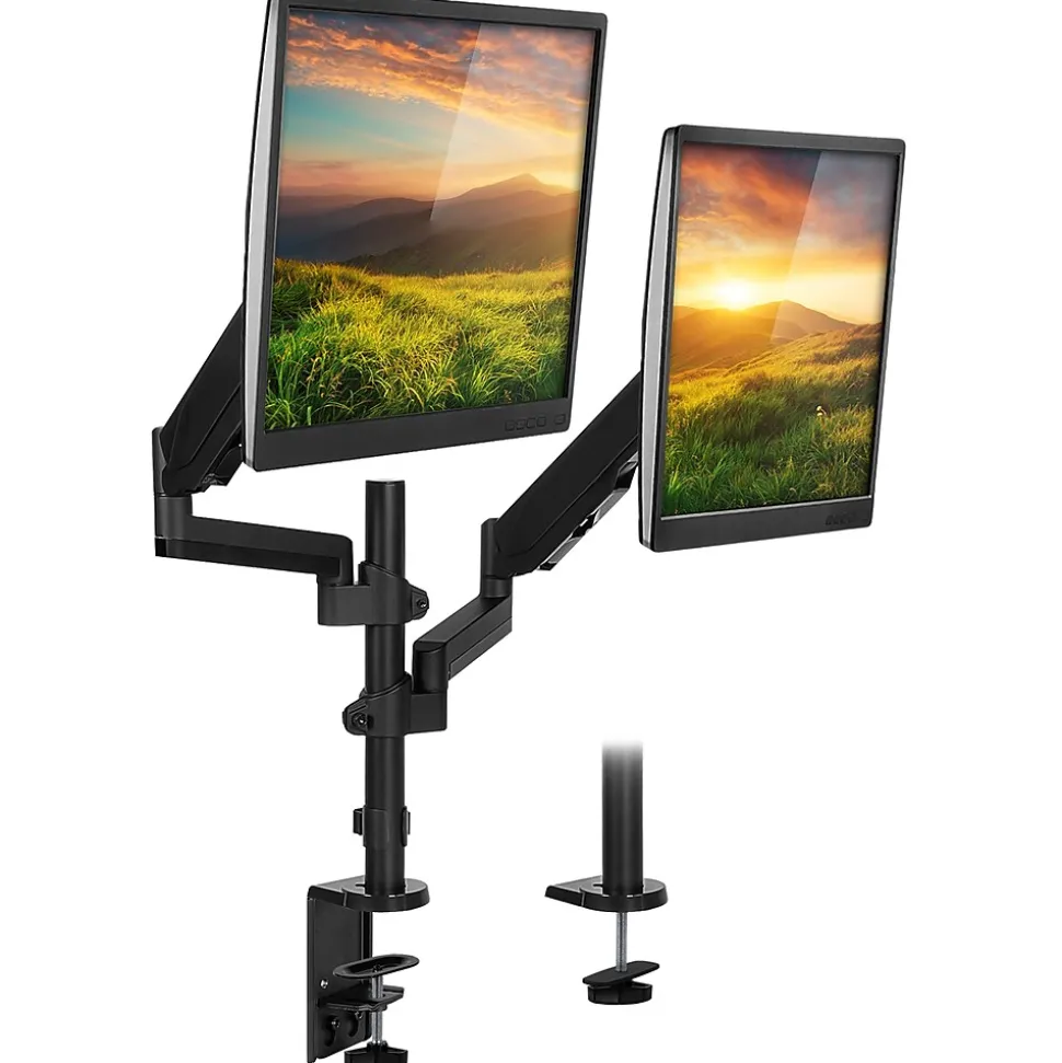 Dual Monitor Arm Desk Mount for 19" to 32" Monitors, Black (MI-4762) | Mount-It! Store