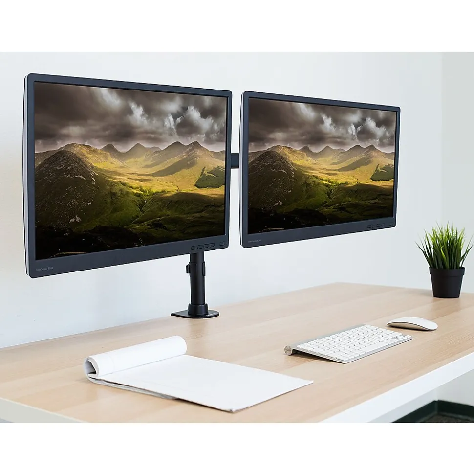 Dual Monitor Desk Mount for 13" to 27" Monitors, Black (MI-2772) | Mount-It! New