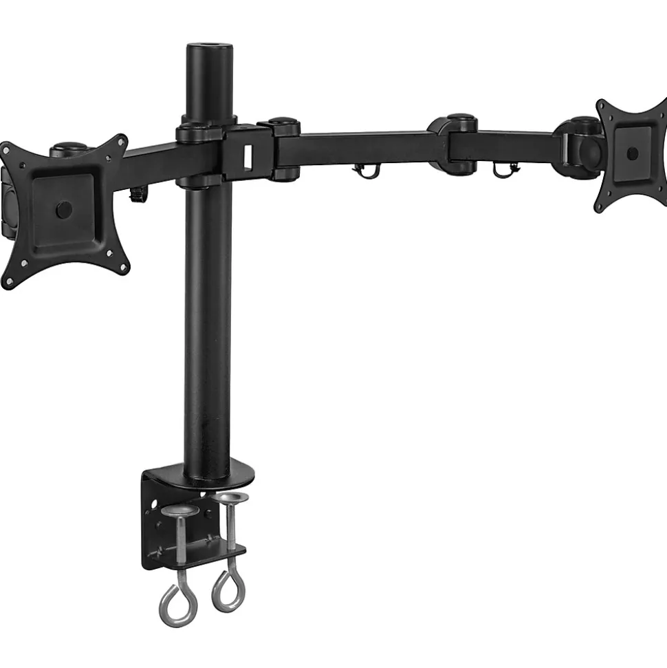 Dual Monitor Mount, Up To 27" Monitors, Black (MI-752) | Mount-It! Clearance