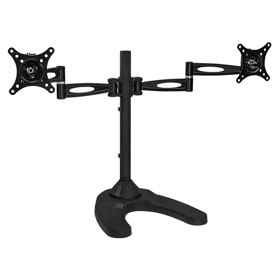 Dual Monitor Stand, Up To 27" Monitors, Black (MI-792) | Mount-It! Flash Sale