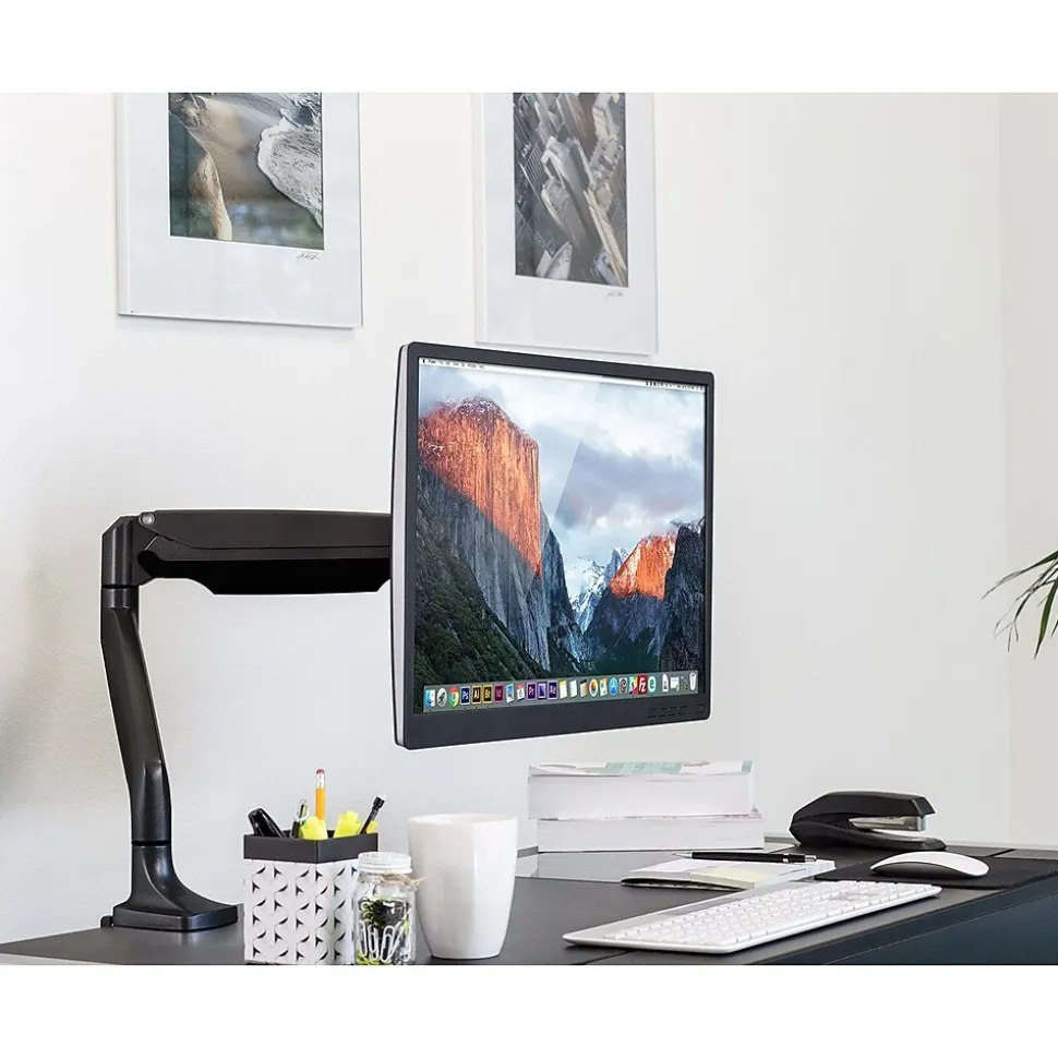 Height Adjustable Single Monitor Desk Mount Arm for 13"-32" Monitors (MI-1771B) | Mount-It! Fashion