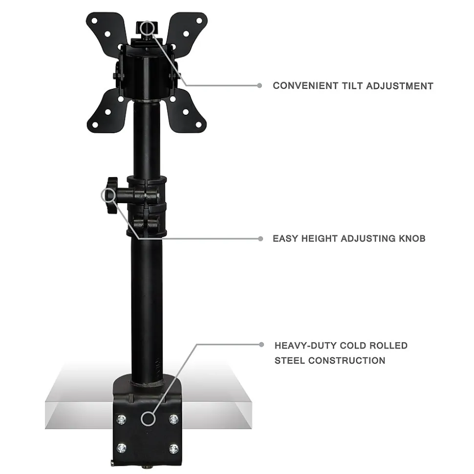 Height Adjustable Single Monitor Desk Mount for 13"-30" Screens (MI-706) | Mount-It! Clearance