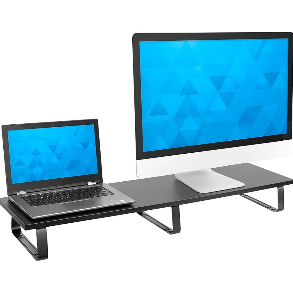 Monitor Stand for Up to 2 Monitors, 39.4" Wide, Black (MI-7267) | Mount-It! Sale