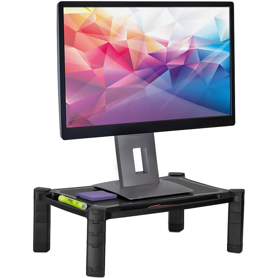 Printer and Monitor Stand Height Adjustable, Holds Up to 22 lbs., Black (MI-7851) | Mount-It! Store