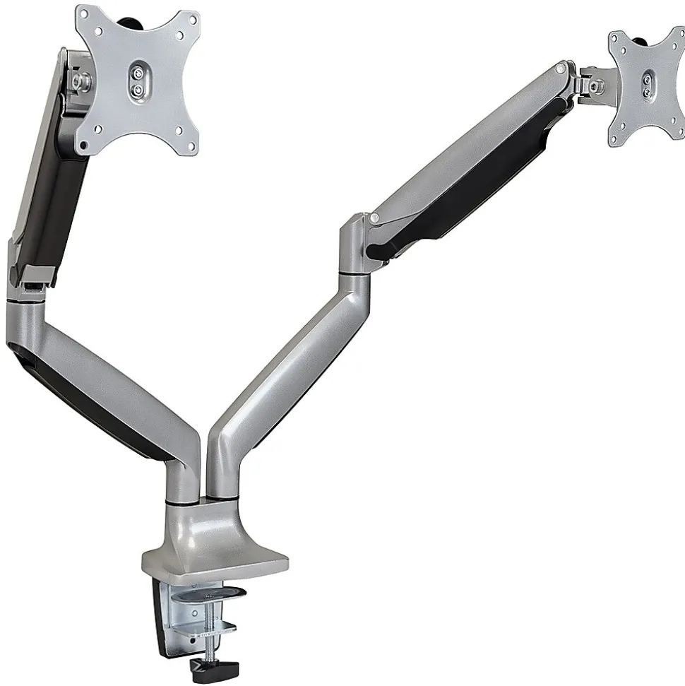 Mount-lt! Adjustable Dual Monitor Arm Mount, Up To 32", Silver (MI-1772) | Mount-It! Sale