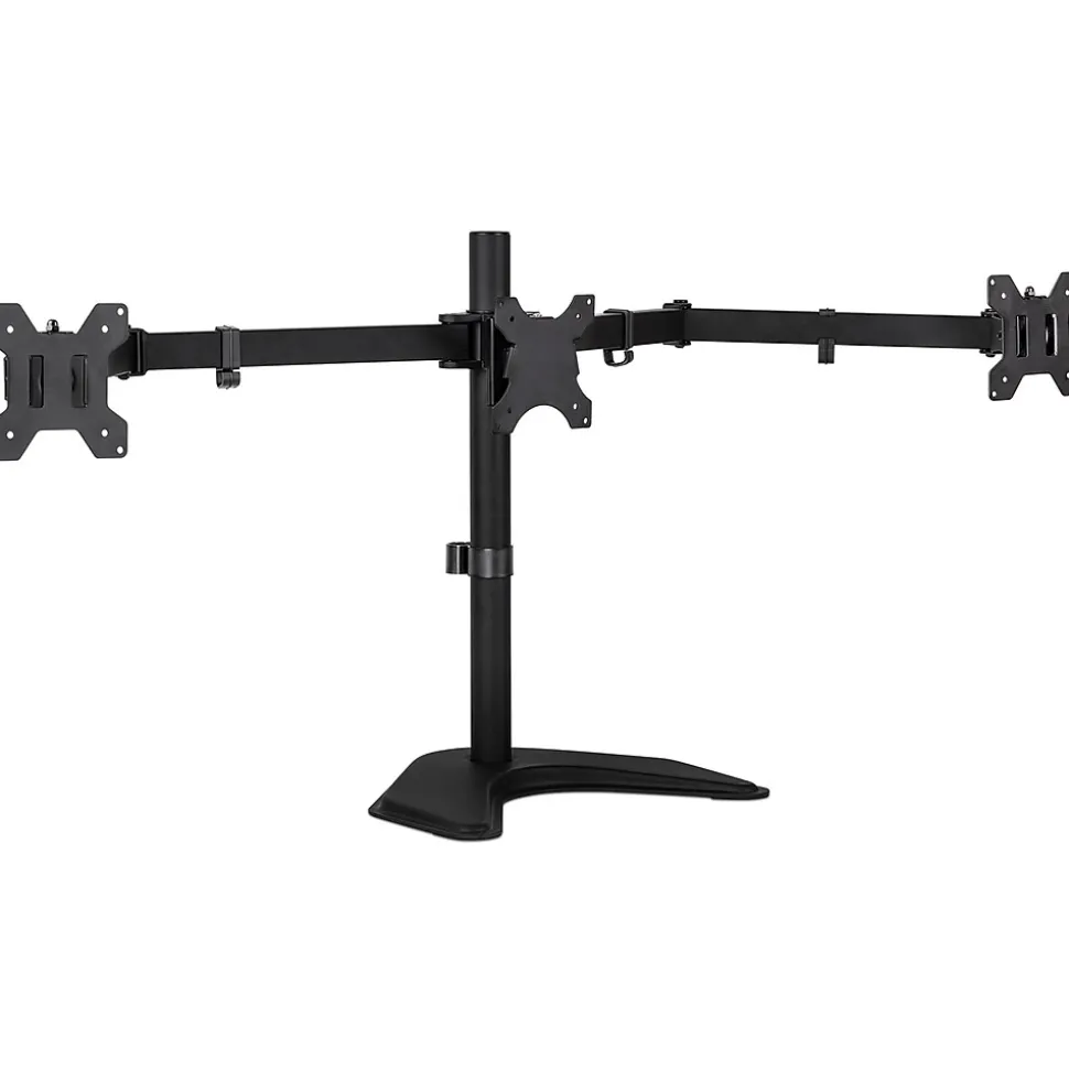 Mount-lt! Adjustable Triple Monitor Stand, Up to 27", Black (MI-2789) | Mount-It! Store