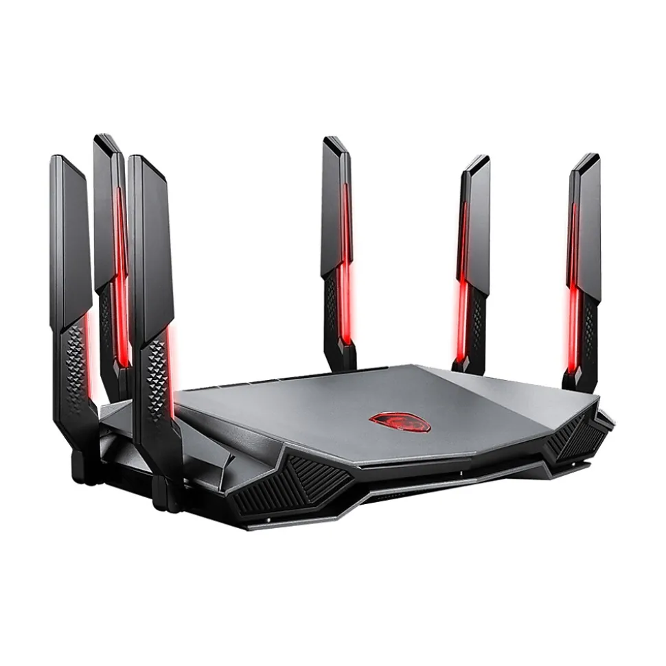 RadiX AXE6600 AX6600 Tri Band MU-MIMO WiFi 6E Gaming Router, Black/Red (RADIXAXE6600) | MSI Store