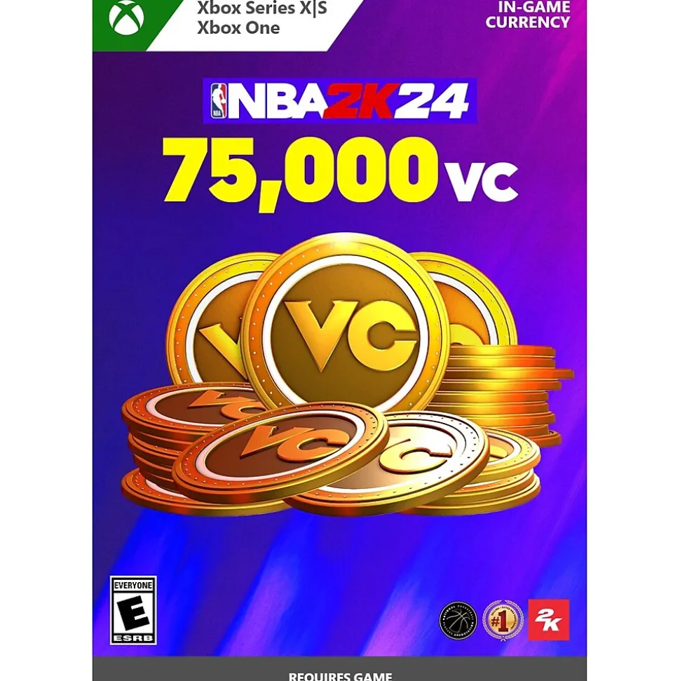 NBA 2K24: 75,000 VC, In-Game Digital Currency, Xbox Series X | S, Xbox One (Digital) | Microsoft Fashion