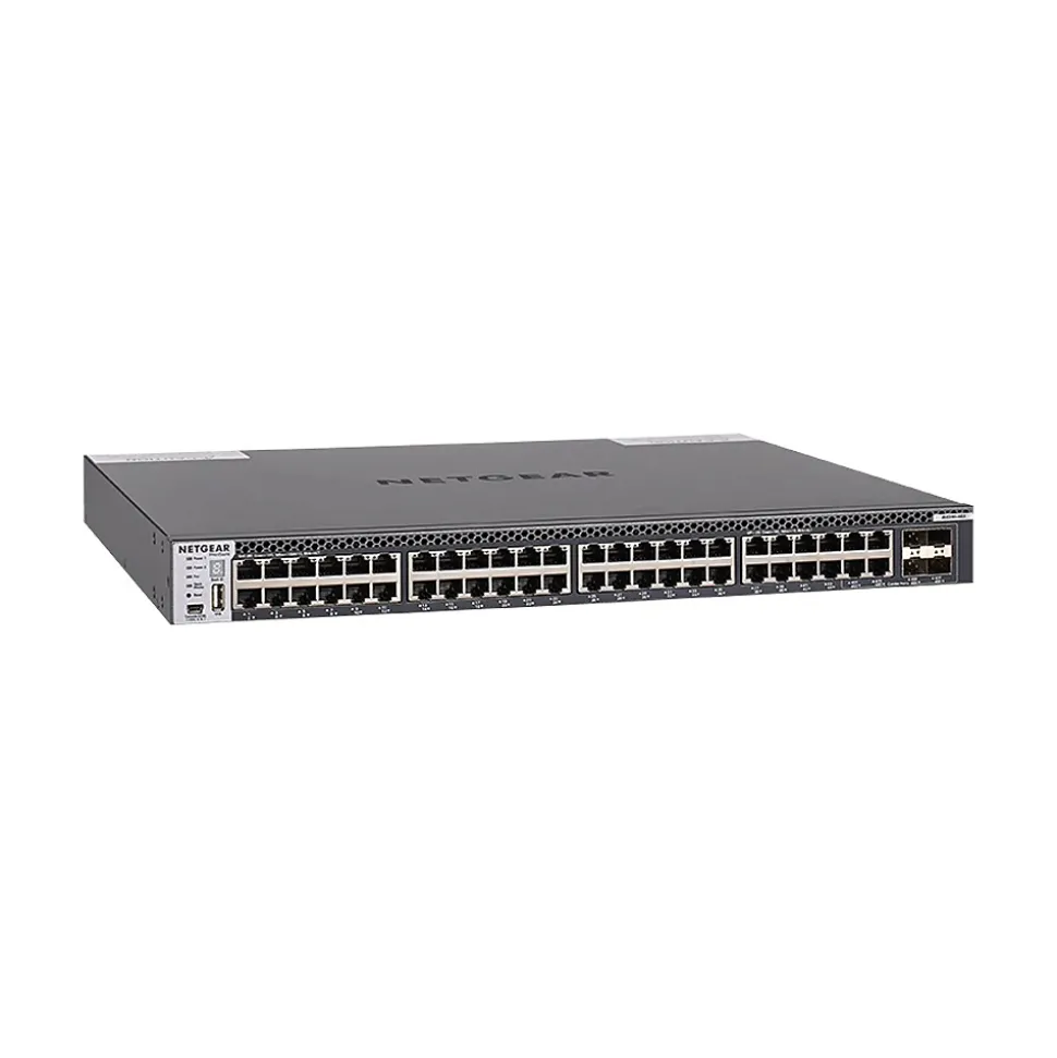 M4300-48X 48-Port Gigabit Ethernet Managed Switch, Black (XSM4348CS-100NES) | Netgear Sale
