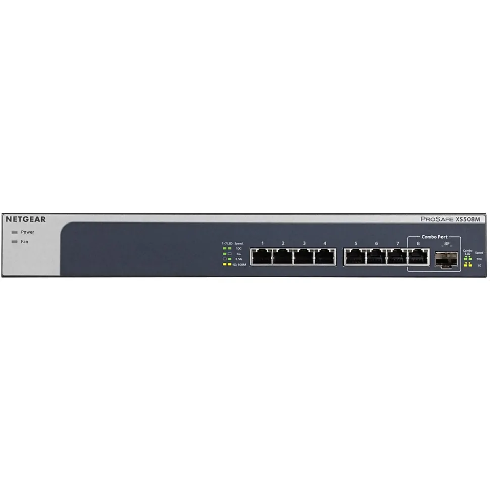 8-Port Gigabit Ethernet Unmanaged Switch, Blue (XS508M-100NAS) | Netgear Outlet